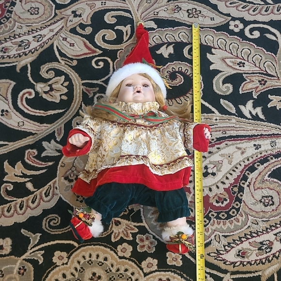 Holiday Cheer Doll with Red and Gold Outfit - Picture 12 of 13